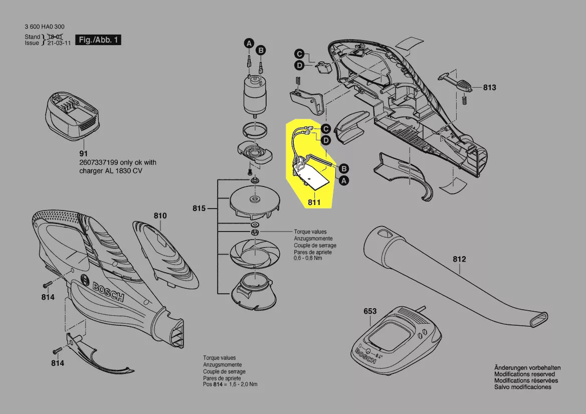platine réf. F 016 F04 179 Bosch